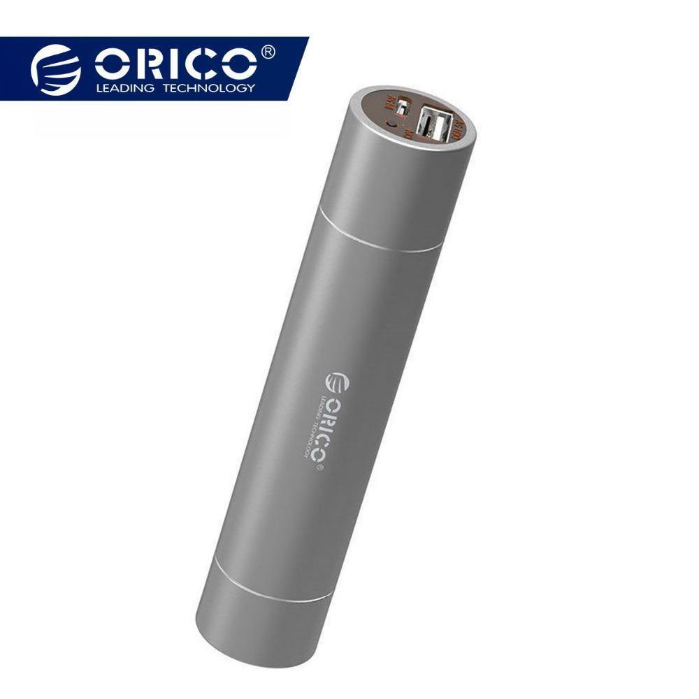 Planet Gates China / Silver ORICO 2600mAh External Battery Pack 5V1.5A Aluminum Power Bank with SOS Flashlight Portable Silver/Golden/Pink