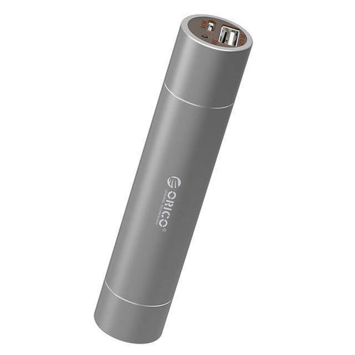 Planet Gates China / Silver ORICO 2600mAh External Battery Pack 5V1.5A Aluminum Power Bank with SOS Flashlight Portable Silver/Golden/Pink
