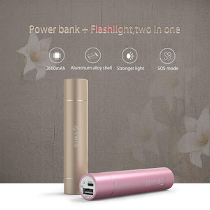 Planet Gates China / Silver ORICO 2600mAh External Battery Pack 5V1.5A Aluminum Power Bank with SOS Flashlight Portable Silver/Golden/Pink