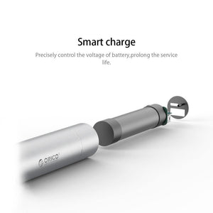 Planet Gates China / Silver ORICO 2600mAh External Battery Pack 5V1.5A Aluminum Power Bank with SOS Flashlight Portable Silver/Golden/Pink