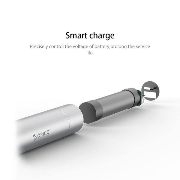 Planet Gates China / Silver ORICO 2600mAh External Battery Pack 5V1.5A Aluminum Power Bank with SOS Flashlight Portable Silver/Golden/Pink