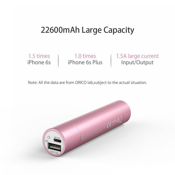 Planet Gates China / Silver ORICO 2600mAh External Battery Pack 5V1.5A Aluminum Power Bank with SOS Flashlight Portable Silver/Golden/Pink