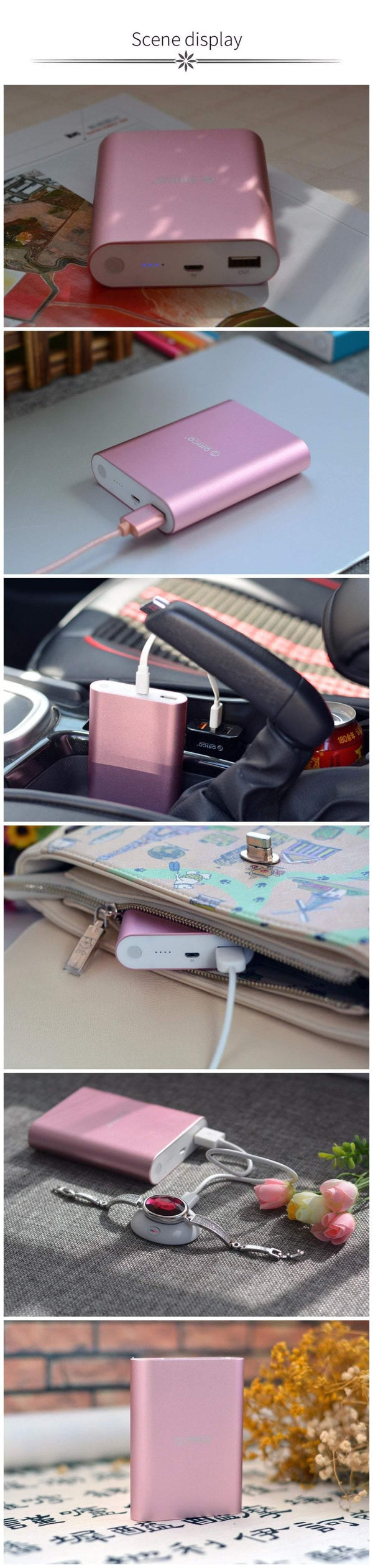 Planet Gates China / Silver ORICO Q1 QC2.0 Power Bank Aluminum 10400mAh Quick Charger 5V2A / 9V1.8A / 12V1.5A Portable and Universal