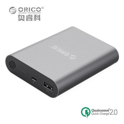 Planet Gates China / Silver ORICO Q1 QC2.0 Power Bank Aluminum 10400mAh Quick Charger 5V2A / 9V1.8A / 12V1.5A Portable and Universal