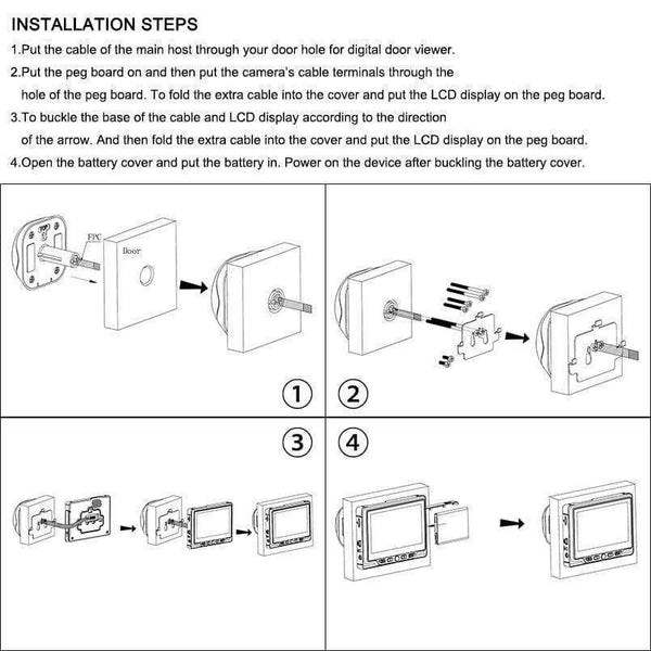 Planet Gates China / silver Saful Digital Peephole Video Camera Door Bell Video-eye with TF Card Taking Photo Door Peephole Viewer Monitor for Home