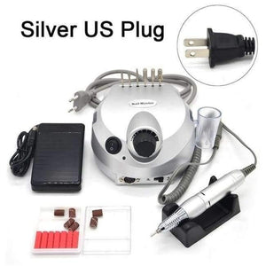 Planet Gates China / Silver US Plug Professional Nail Polisher Tools Nail Art File Bits Manicure Kit 35000 RPM 110V/220V Silver Electric Nail Drill Machine