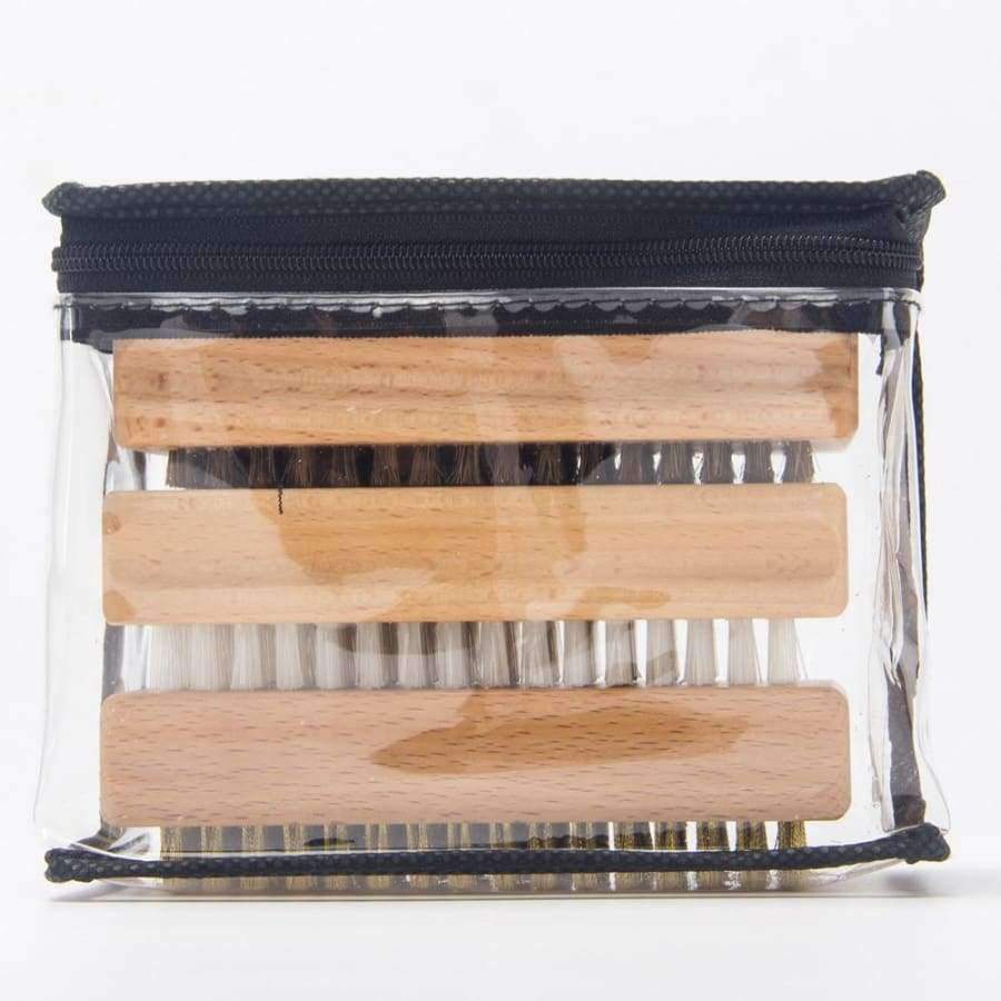 Ski Snowboard Wax Brush Kit -Plus Includes Nylon / Brass / Horsehair Brush Metal Scraper And Edge File With A Pvc Bag