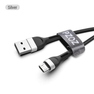 Planet Gates China / Sliver / 0.25m PZOZ Micro USB Cable 3A Fast Charging Microusb Charger Cord For Samsung S7 Xiaomi Redmi Note 5 Pro 4 Tablet Android Phone Micro