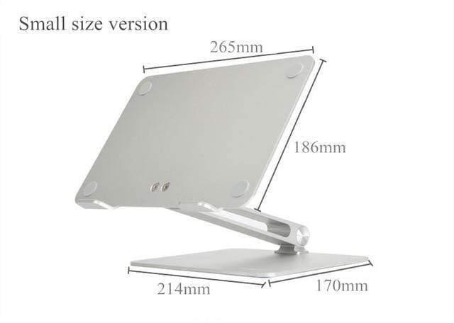 Planet Gates Notebook Stand Adjustable Angle Aluminum Alloy Free Lift Laptop Heighten Holder for Macbook Dell HP iPad Pro 7-17 inch