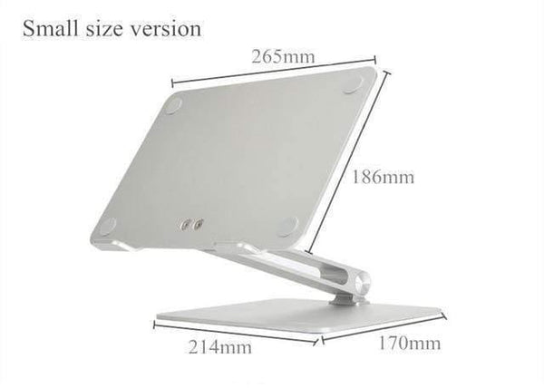 Planet Gates China / Small Size Version Notebook Stand Adjustable Angle Aluminum Alloy Free Lift Laptop Heighten Holder for Macbook Dell HP iPad Pro 7-17 inch