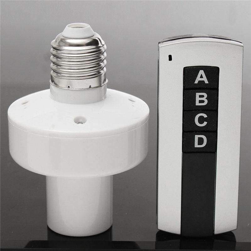 Planet Gates China Smart 7A E27 Screw Wireless Remote Control Light Base Lamp Bulb Holder Cap Socket Switch Lighting Accessories About 30m AC 220V