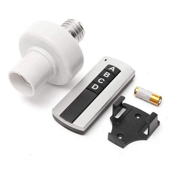 Planet Gates China Smart 7A E27 Screw Wireless Remote Control Light Base Lamp Bulb Holder Cap Socket Switch Lighting Accessories About 30m AC 220V