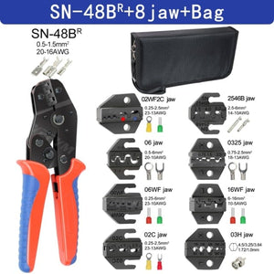 Planet Gates China / SN-48B 8 jaw kit Crimping Pliers Set SN-48BS(=SN-48B+SN-28B) Jaw Kit for 2.8 4.8 6.3 VH3.96/Tube/Insulation Terminals Electrical Clamp Min Tools