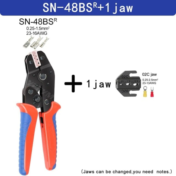 Planet Gates China / SN-48BS 1 jaw Crimping Pliers Set SN-48BS(=SN-48B+SN-28B) Jaw Kit for 2.8 4.8 6.3 VH3.96/Tube/Insulation Terminals Electrical Clamp Min Tools