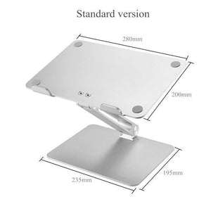 Planet Gates China / Standard Version Notebook Stand Adjustable Angle Aluminum Alloy Free Lift Laptop Heighten Holder for Macbook Dell HP iPad Pro 7-17 inch
