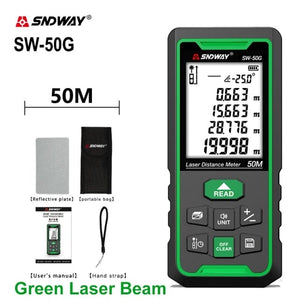 Planet Gates China / SW-50G 50M SNDWAY Laser Rangefinder High Accurate Roulette Laser Distance Meter Measuring 40M 100M 120M Digital Tape Measure Range Finder