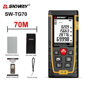Planet Gates China / SW-TG70 70M SNDWAY Laser Rangefinder High Accurate Roulette Laser Distance Meter Measuring 40M 100M 120M Digital Tape Measure Range Finder