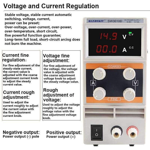 Planet Gates China SW3010D Mini 30V 10A Power Supplier Digital DC 110V/220V Voltage Switching Power Supply Adjustable DC Regulated Power