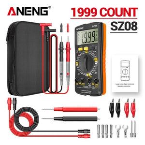 Planet Gates China / SZ08 Orange Pro ANENG SZ08 Digital Multimeter Ultra-thin storage Professional Multimetro Auto Voltmeter AC DC 220V Resistance Handhold Testers