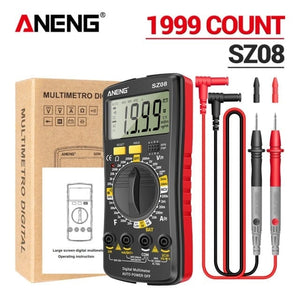 Planet Gates China / SZ08 Red ANENG SZ08 Digital Multimeter Ultra-thin storage Professional Multimetro Auto Voltmeter AC DC 220V Resistance Handhold Testers