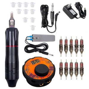 Planet Gates China / Tattoo Kit 026 Black Professional Tattoo Machine Set Rotary Gun Tattoo Pen Needles Sets Permanent Makeup Machine Accessories Body Art Tattoo Supply