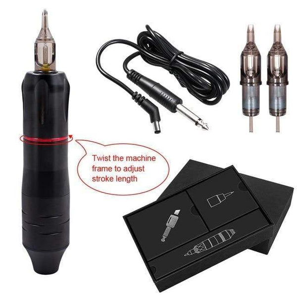 Planet Gates China / Tattoo pen black Professional Tattoo Machine Set Rotary Gun Tattoo Pen Needles Sets Permanent Makeup Machine Accessories Body Art Tattoo Supply