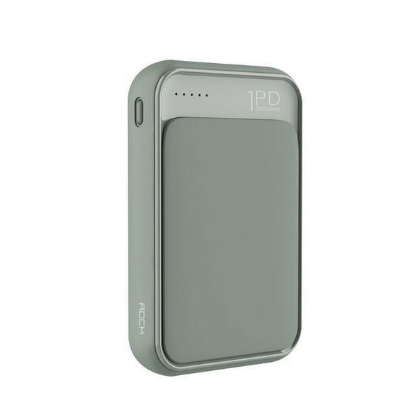 Planet Gates China / Tea Green ROCK Mini Power Bank 10000mAh 18W USB C PD Fast Charging QC3.0 Quick Charge External Battery For iPhone Xs Max Samsung S9
