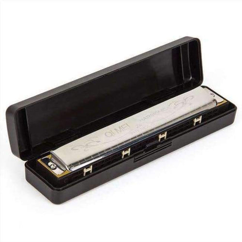 Planet Gates China / Tremolo Harp Black Harmonica Mouth Organ French Harp Phosphor Bronze Reeds 10 Holes 40 Tone Key of C with Case