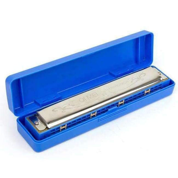 Planet Gates China / Tremolo Harp Blue Harmonica Mouth Organ French Harp Phosphor Bronze Reeds 10 Holes 40 Tone Key of C with Case