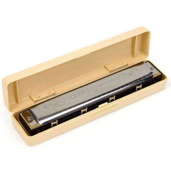 Planet Gates China / Tremolo Harp Yellow Harmonica Mouth Organ French Harp Phosphor Bronze Reeds 10 Holes 40 Tone Key of C with Case