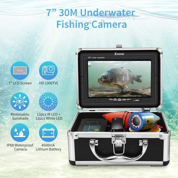 Planet Gates China / Type A 30M 30M Underwater Fishing Camera Video Fish Finder 12PCS White LED+12PCS Infrared LED Night Vision DVR OPTIONAL