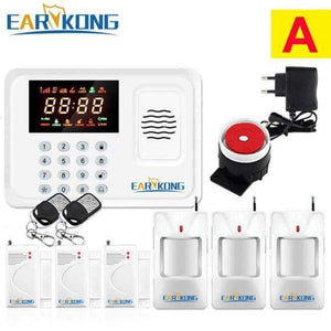 Planet Gates China / Type A Security Protection Wireless 433MHz GSM Alarm System White Color Home Burglar Alarm System Inside Antenna Keyboard Motion Sensor