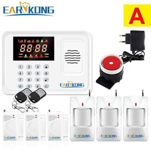 Planet Gates China / Type A Security Protection Wireless 433MHz GSM Alarm System White Color Home Burglar Alarm System Inside Antenna Keyboard Motion Sensor