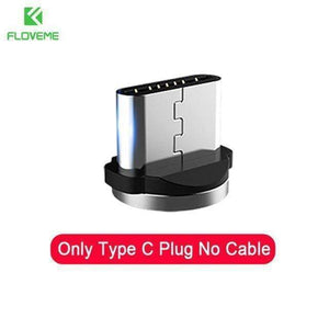 Planet Gates China / Type C Plug / 1M FLOVEME LED Magnetic Cable For Lightning Micro USB Type C Phone Cable For iPhone X Xr Xs Max 1m 2m 2A Fast Charge Magnet Charger