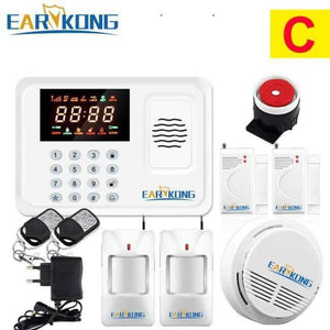Planet Gates China / Type C Security Protection Wireless 433MHz GSM Alarm System White Color Home Burglar Alarm System Inside Antenna Keyboard Motion Sensor