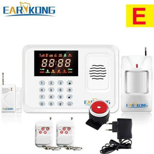 Planet Gates China / Type E Security Protection Wireless 433MHz GSM Alarm System White Color Home Burglar Alarm System Inside Antenna Keyboard Motion Sensor