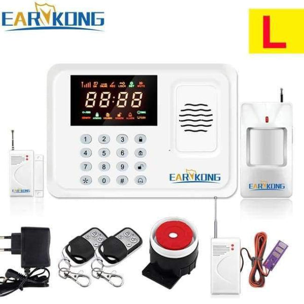 Planet Gates China / Type L Security Protection Wireless 433MHz GSM Alarm System White Color Home Burglar Alarm System Inside Antenna Keyboard Motion Sensor