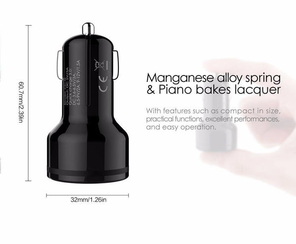 Planet Gates China / universality Car-Charger Quick Charge 3.0 Dual QC 3.0 USB Car Phone Charger for Xiaomi mi5 iPhone 7 Samsung Galaxy s8 7 6 LG Huawei Etc