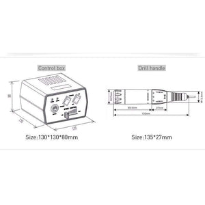 Planet Gates China / US 110V Nail Drill Manicure Set 30000 RPM Electric Nail Drill Machine Drills Accessory Speed Control Pedicure Manicure Tools
