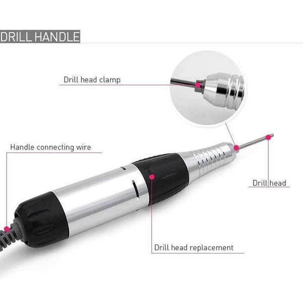 Planet Gates China / US 110V Nail Drill Manicure Set 30000 RPM Electric Nail Drill Machine Drills Accessory Speed Control Pedicure Manicure Tools