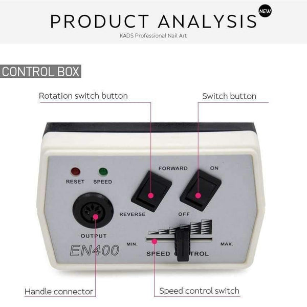 Planet Gates China / US 110V Nail Drill Manicure Set 30000 RPM Electric Nail Drill Machine Drills Accessory Speed Control Pedicure Manicure Tools