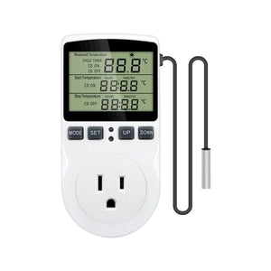 Planet Gates China / US plug / 100mm Timer Socket Thermostat Digital Temperature Controller Socket Outlet With Timer Switch Sensor Probe Heating Cooling 40% Off