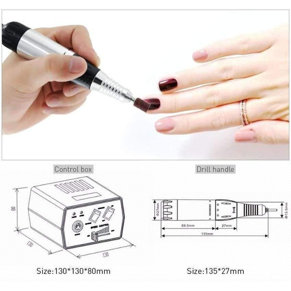 Planet Gates China / US plug(110v) Electric Nail Drill Machine Nail Art Equipment Manicure Pedicure Files Electric Manicure Drill & Accessory
