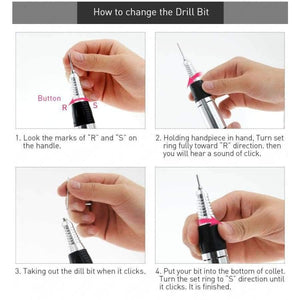 Planet Gates China / US plug(110v) Electric Nail Drill Machine Nail Art Equipment Manicure Pedicure Files Electric Manicure Drill & Accessory