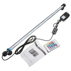 24 Keys Remote Control Aquarium Fish Tank Light 6.5W 57CM RGB Underwater Light 5050 SMD Led Bar Light Submersible AC100-240V