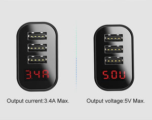 Planet Gates China / US Plug Black Baseus Multi USB Charger For iPhone Samsung Xiaomi mi 3.4A Fast Charging Travel Wall Charger EU US Plug LED Mobile Phone Charger