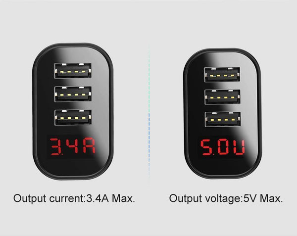 Planet Gates China / US Plug Black Baseus Multi USB Charger For iPhone Samsung Xiaomi mi 3.4A Fast Charging Travel Wall Charger EU US Plug LED Mobile Phone Charger