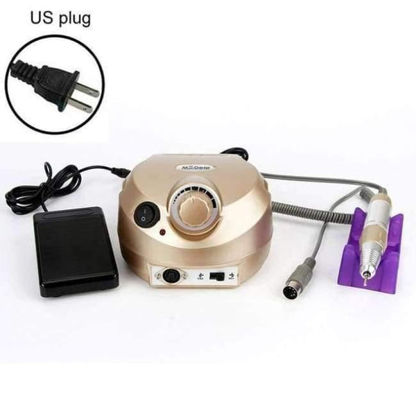 Planet Gates China / US Plug Gold Professional Electric Nail Art Drill File Pedicure Equipment Manicure Machine Kit Nail Art Tools For Nail Gel