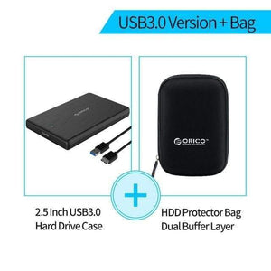 Planet Gates China / USB 3.0 With HDD Bag HDD Case 2.5 SATA to USB 3.0 Hard Drive Enclosure for SSD Disk HDD Box Type C 3.1 Case Support UASP HD External Hard Disk
