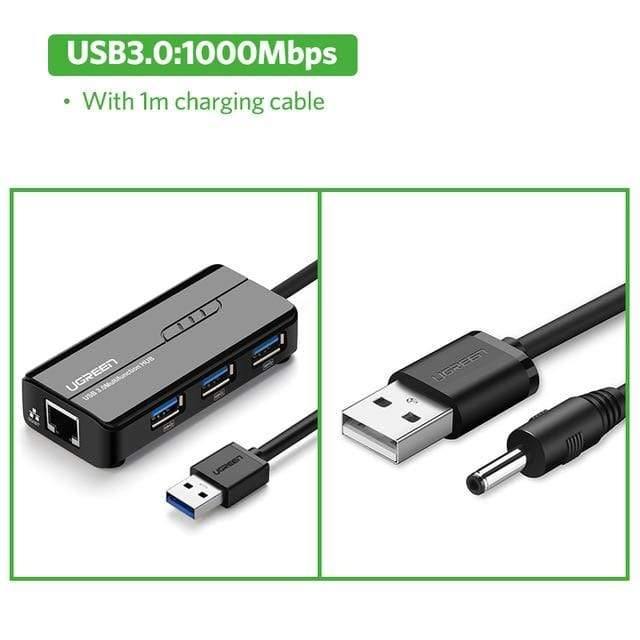 Planet Gates USB Ethernet USB 3.0 2.0 to RJ45 HUB for Xiaomi Mi Box 3/S Set-top Box Ethernet Adapter